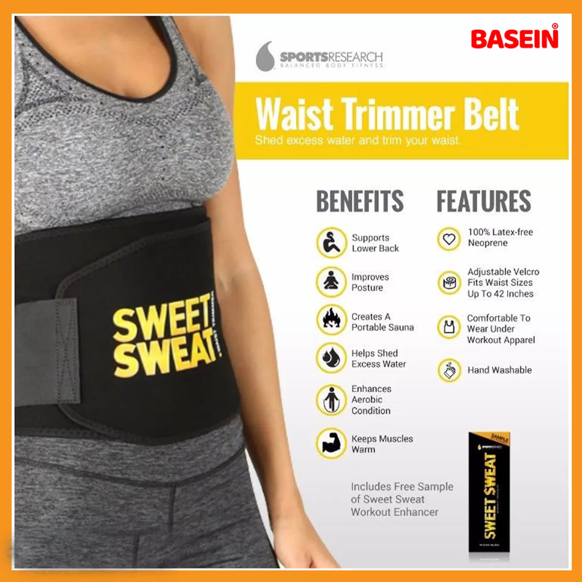 Body Shaper Manual Slim Sweat Belt, For Gym, Waist Size: Free Alsarrat.Shop