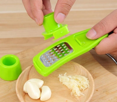 Garlic Press Grater Slicer Plastic Grinding Tool Kitchen Accessories Alsarrat.Shop