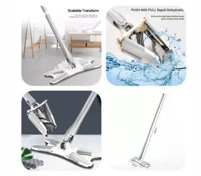 X Mop Manual Extrusion Hand-free Flat Squeeze Mop Household Cleaning Tool Alsarrat.Shop