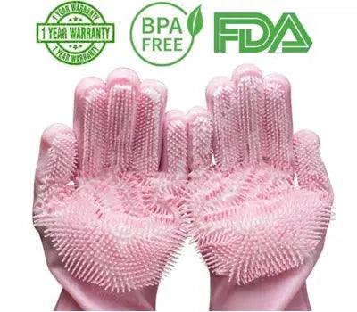 Silicone washing full finger gloves Alsarrat.Shop